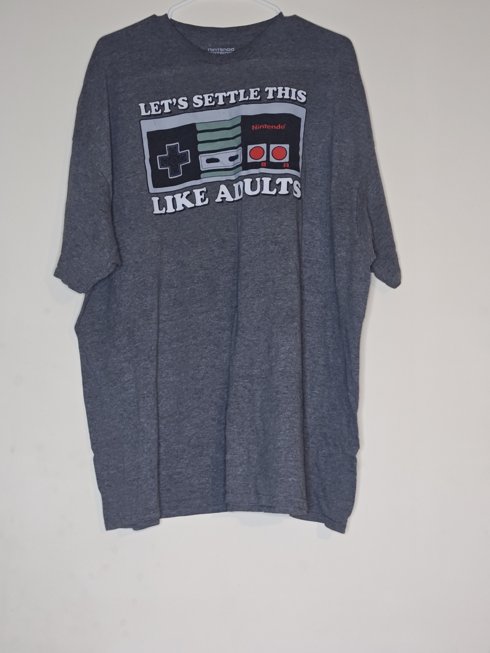 Nintendo Gray Graphic Tee with Retro Controller Print